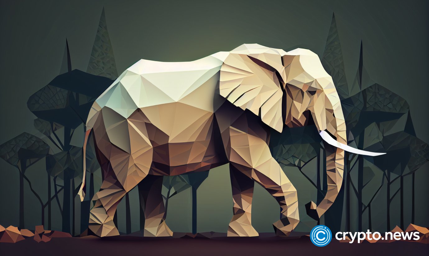crypto news Indian elephant Indian nature background low poly style