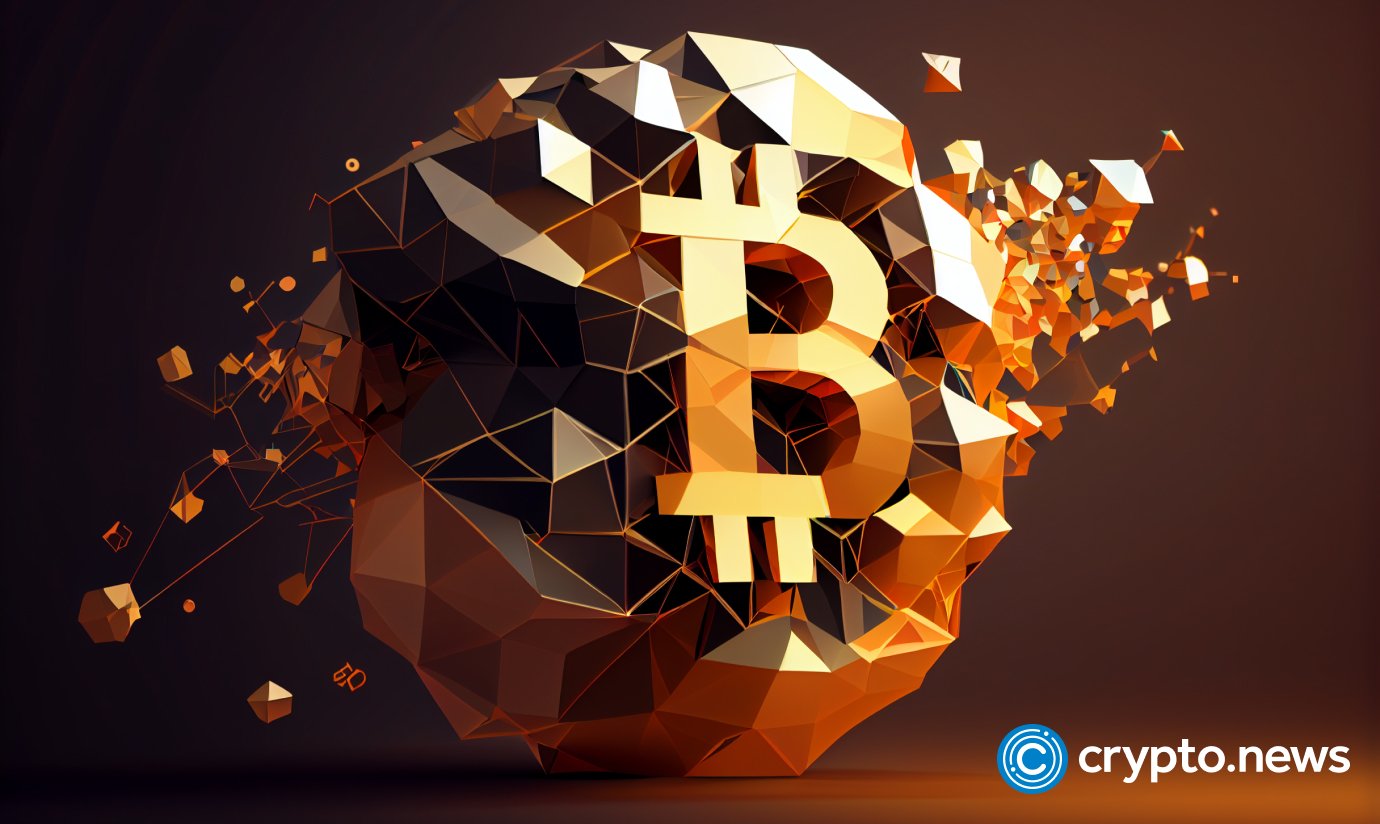 crypto news bitcoin coin blockchain and artificial intelligence background low poly style