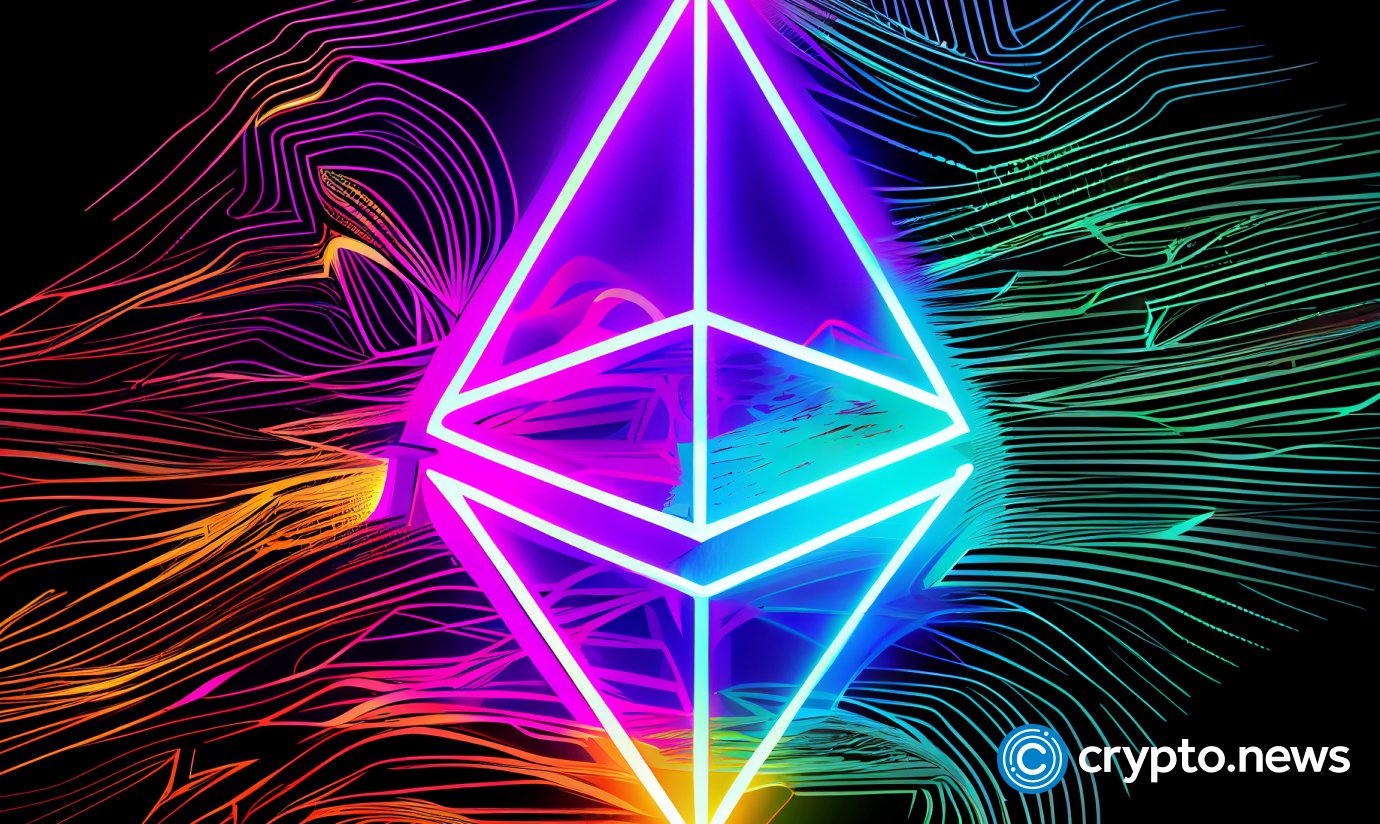 crypto news Ethereum logo white background bright neon color