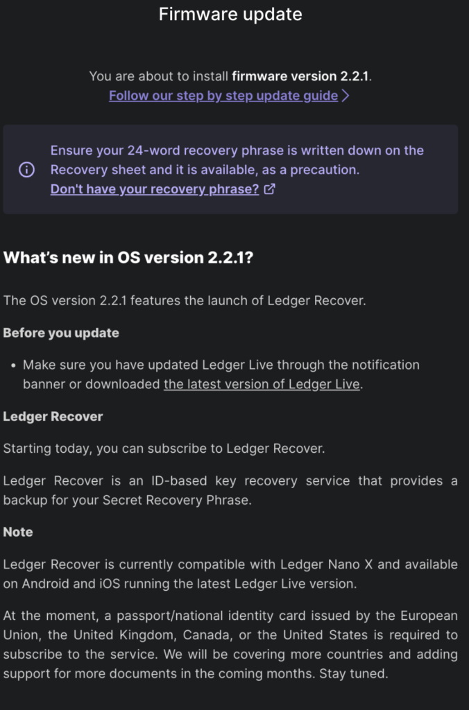 Ledger users express concerns over new phrase recovery feature - 1